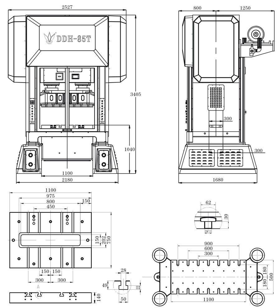 高速電機(jī)定子沖床結(jié)構(gòu)圖